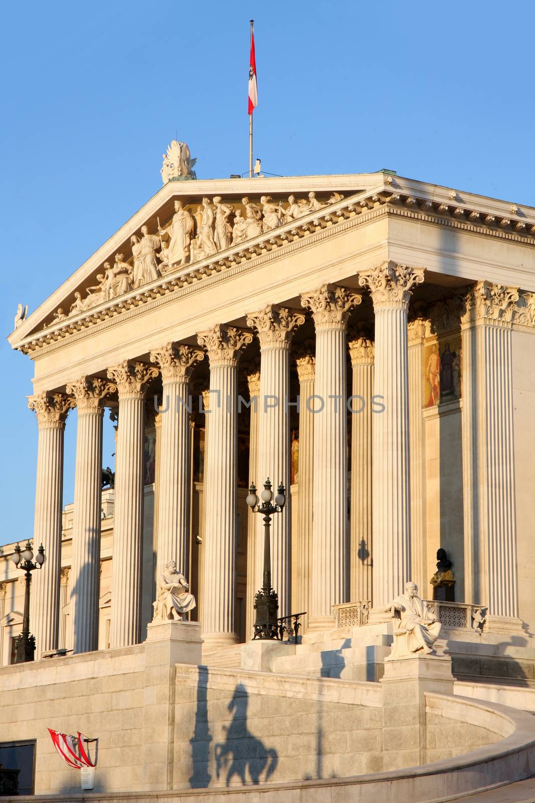 The Austrian Parliament in Vienna, Austria