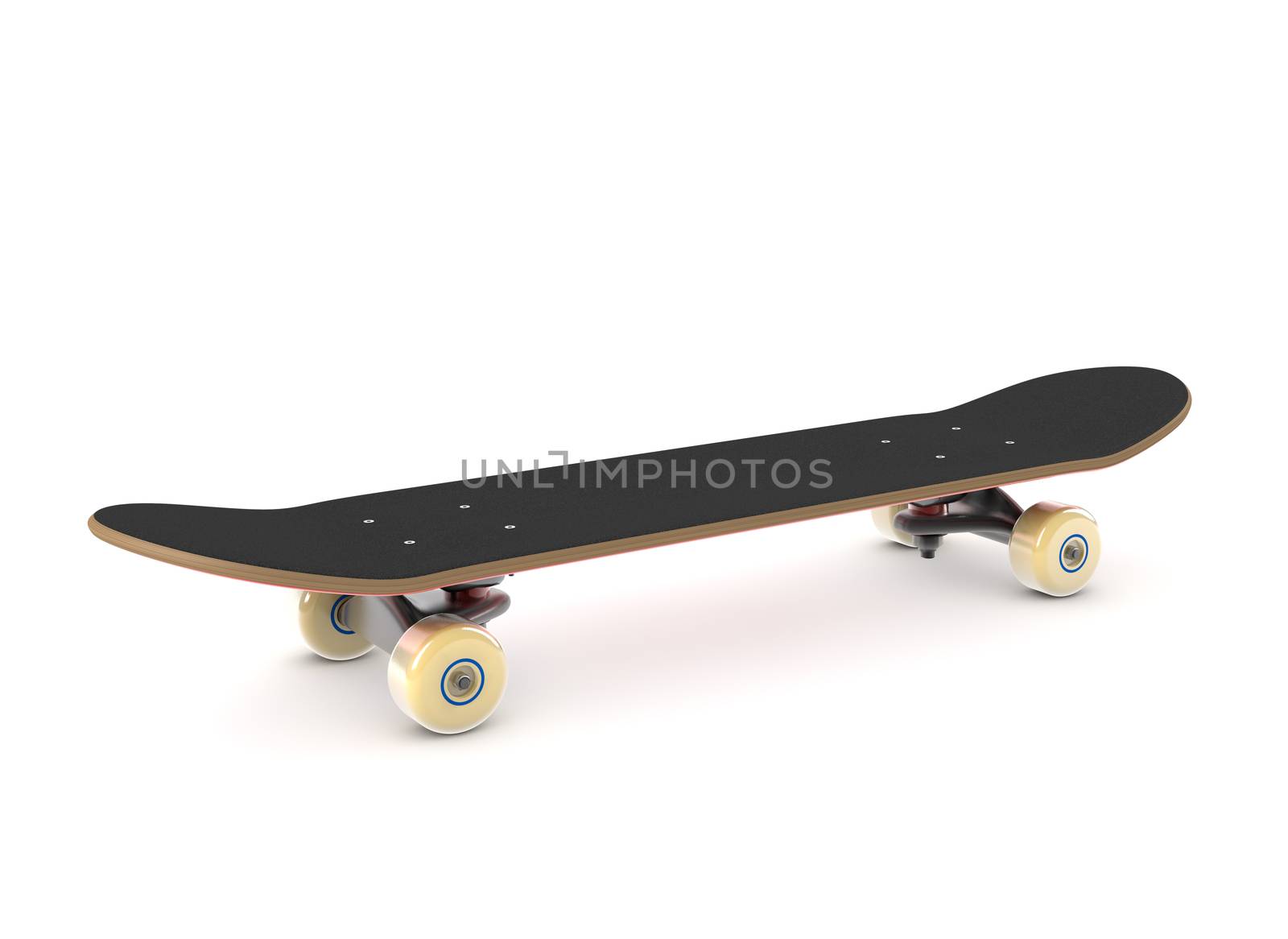 Skateboard on white by dynamicfoto