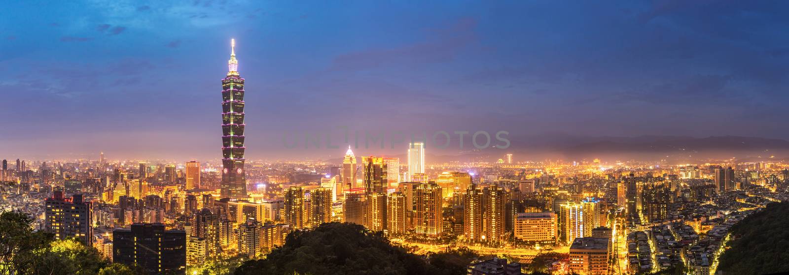 Taipei skyline Panorama by vichie81