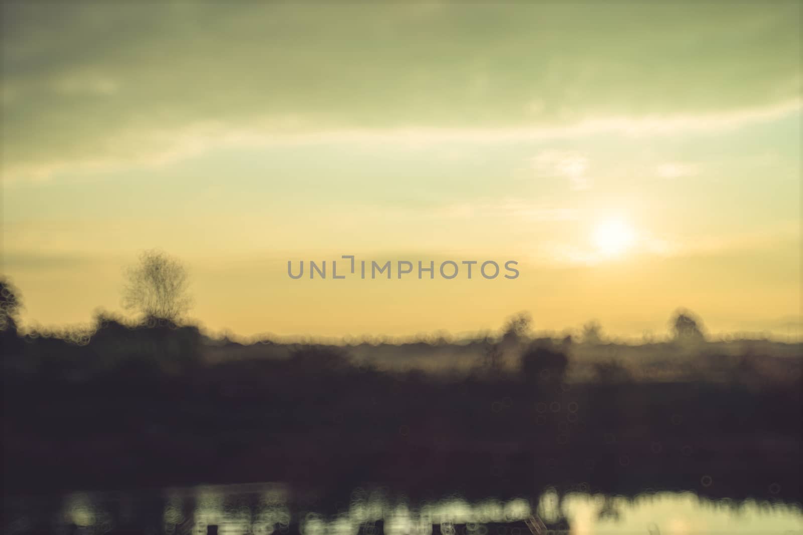 Beautiful sunset at a lake, abstract background, nature background