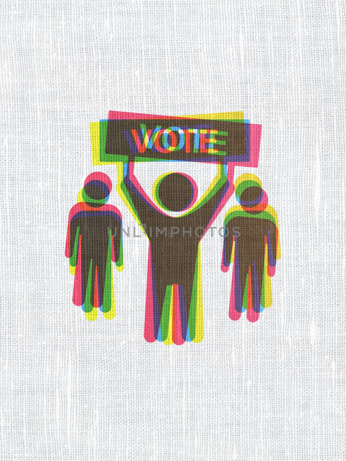 Politics concept: Election Campaign on fabric texture background by maxkabakov