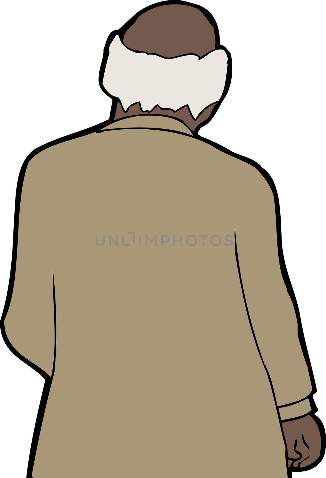 Rear View of Balding Businessman by TheBlackRhino
