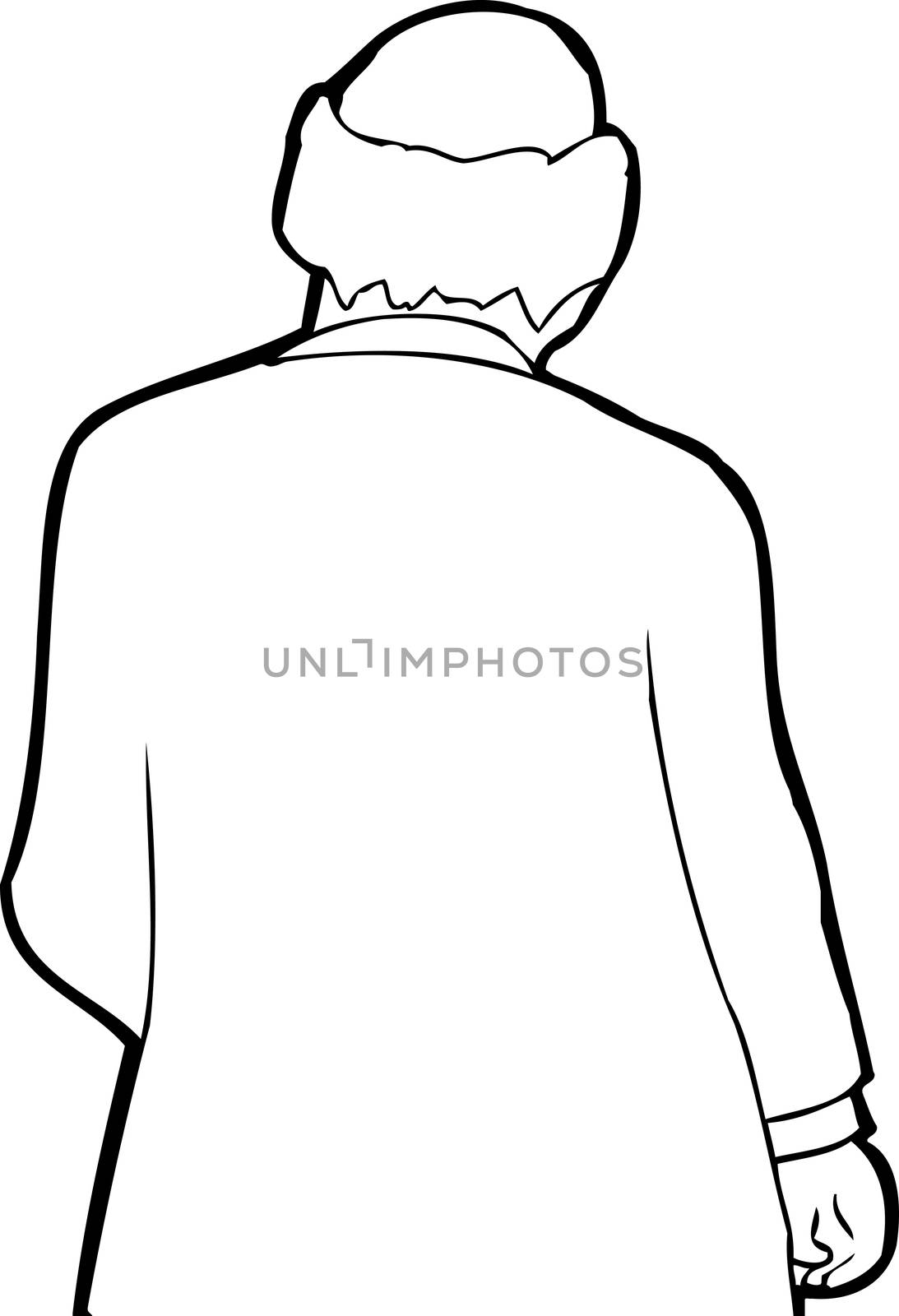 Outline of Balding Businessman by TheBlackRhino