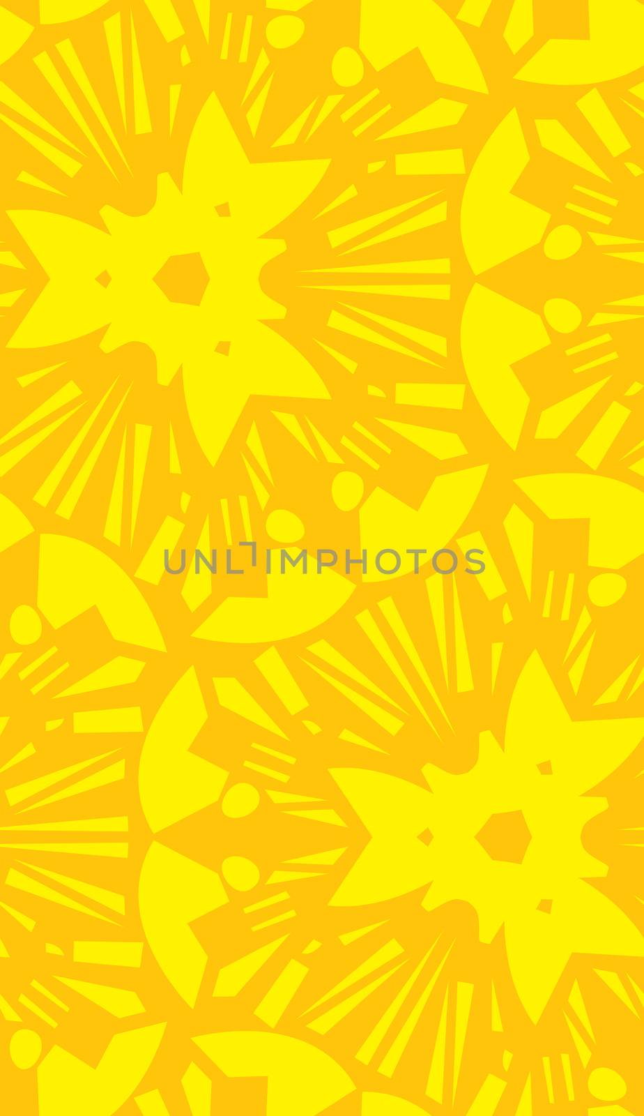 Yellow Starburst Repeating Pattern by TheBlackRhino