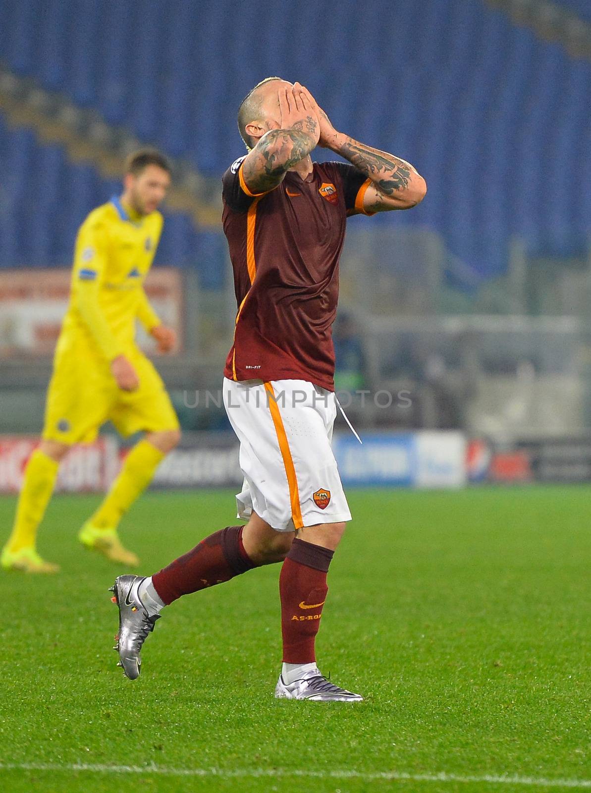 ITALY, Rome: AS  Roma have now progressed to the last 16 in the European Champions League after a goalless draw against BATE Borisov at the Olympic Stadium in Rome on December 9, 2015.