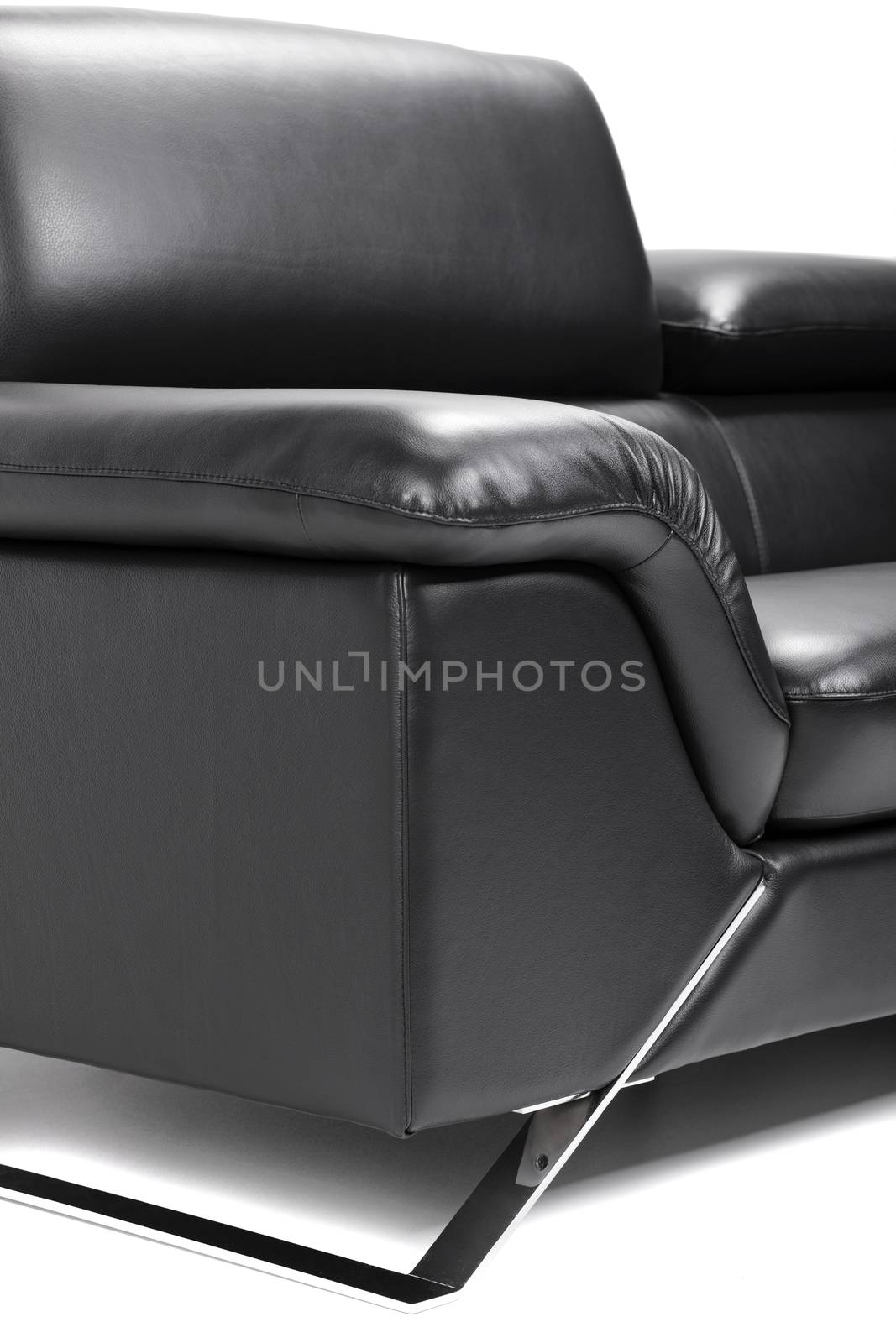 black leather sofa by kokimk