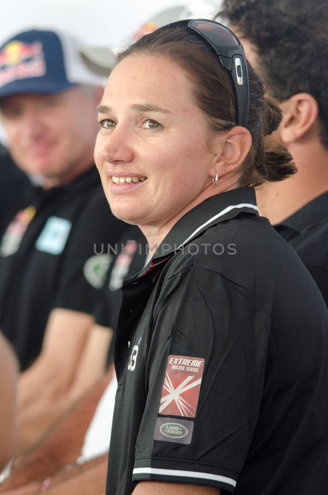 AUSTRALIA, Sydney: The Extreme Sailing Series has kicked off with a press conference in Sydney on December 10, 2015. The racing takes place over four days from 10-13 December, 2015. Katie Spithill pictured. 