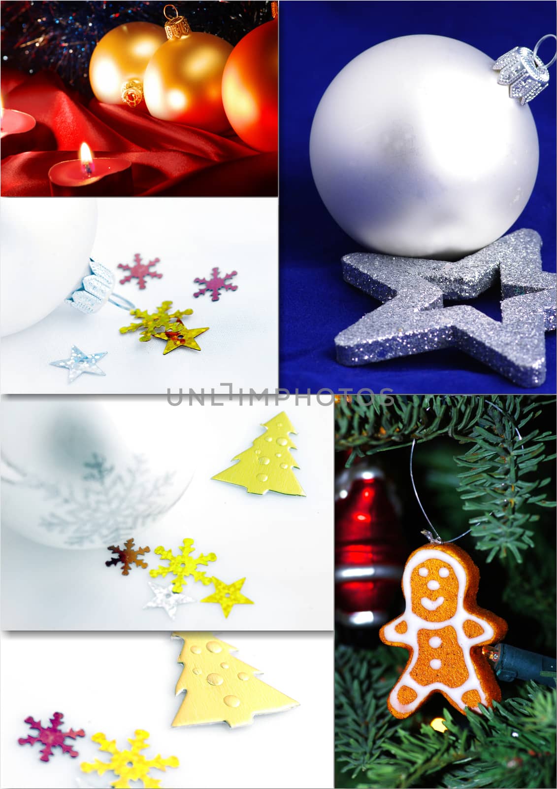 Collage of fine Christmas table decorations by dolnikow