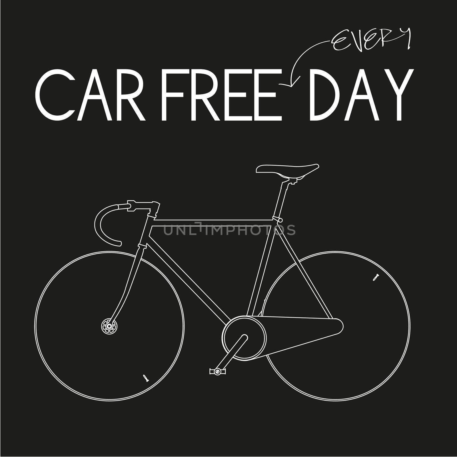 Car Free Everyday-Black Edition by landscafe