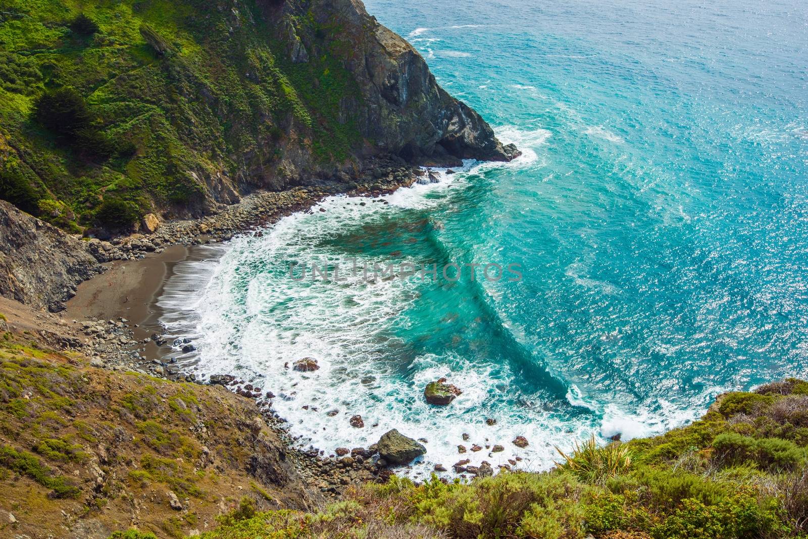 Big Sur Scenic Pacifc Ocean Bay. California, United States.