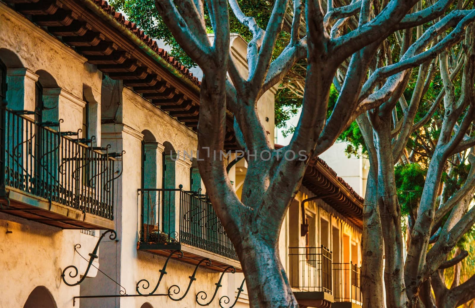 Southern Pacific Coast California Architecture Closeup. California, United States.