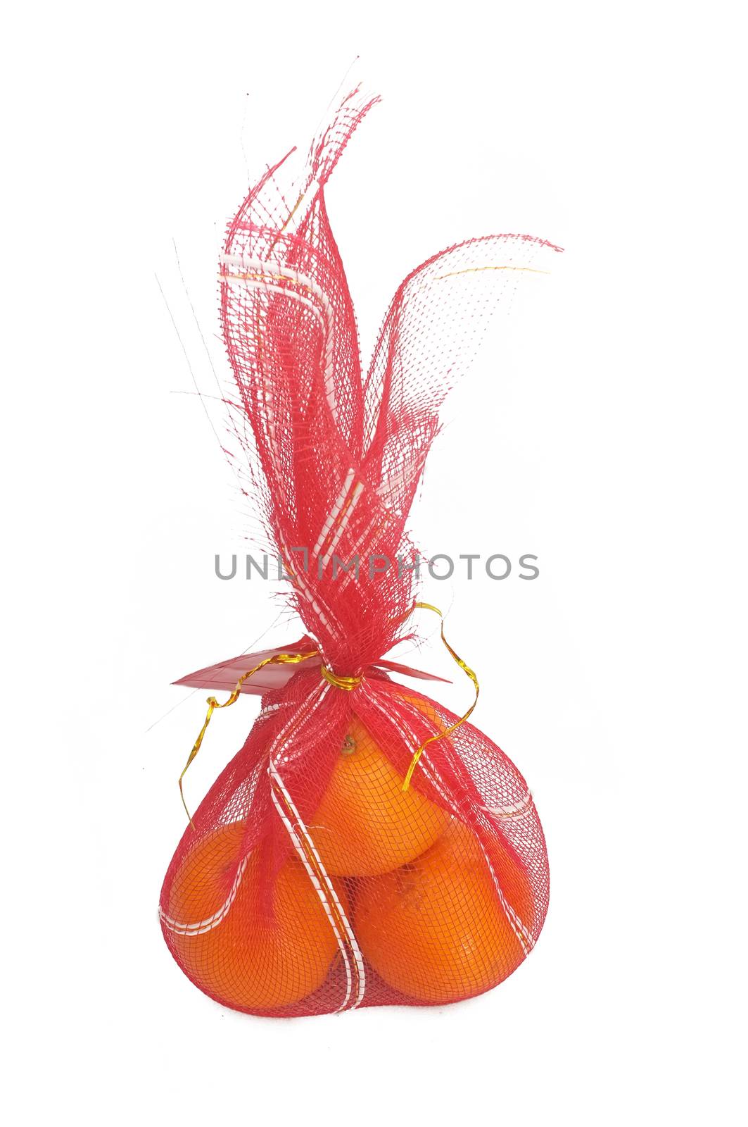 Oranges in chinese new year red bag, Chinese New Year decoration by Hepjam