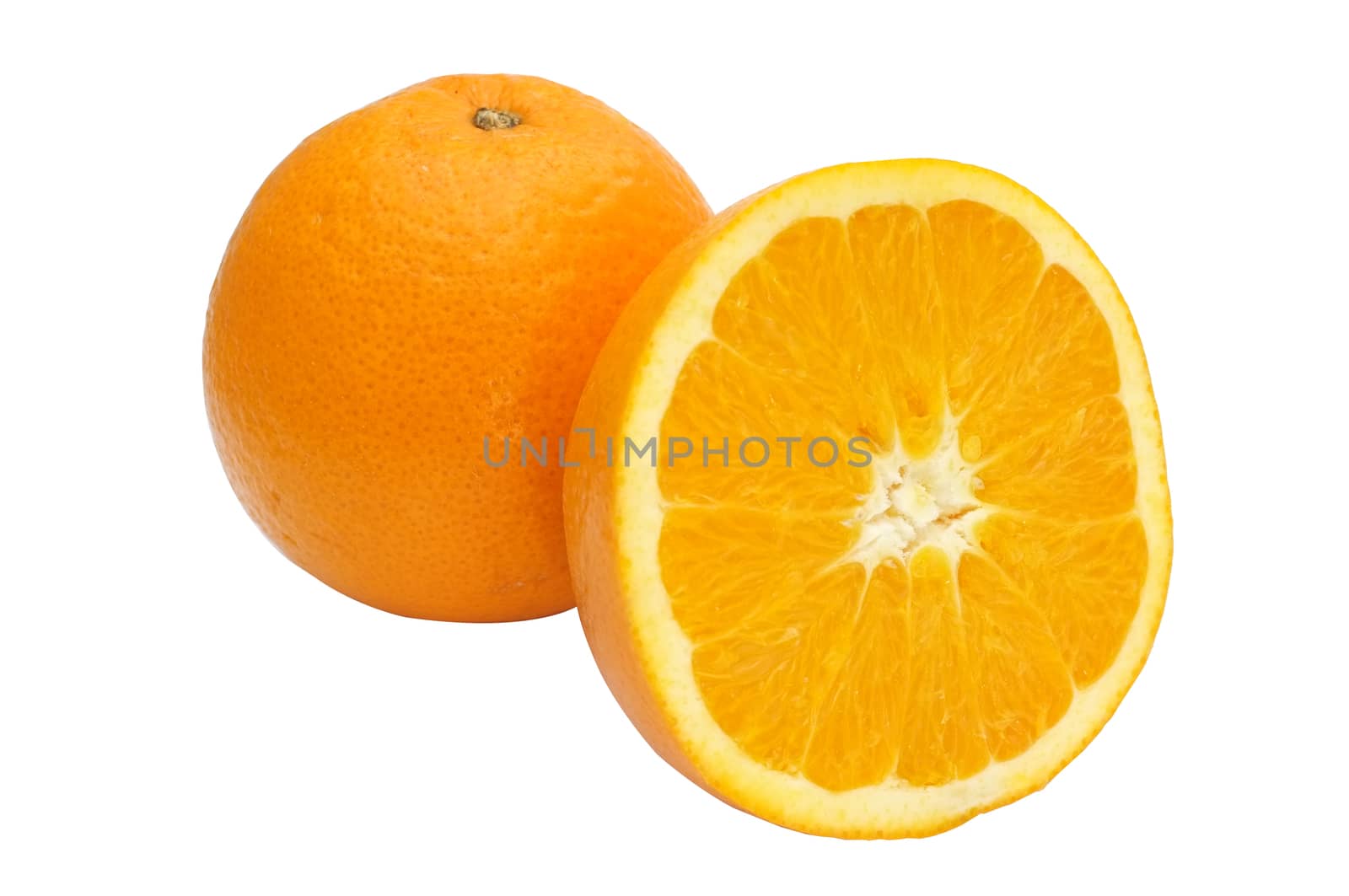 orange and slice of orange by Hepjam