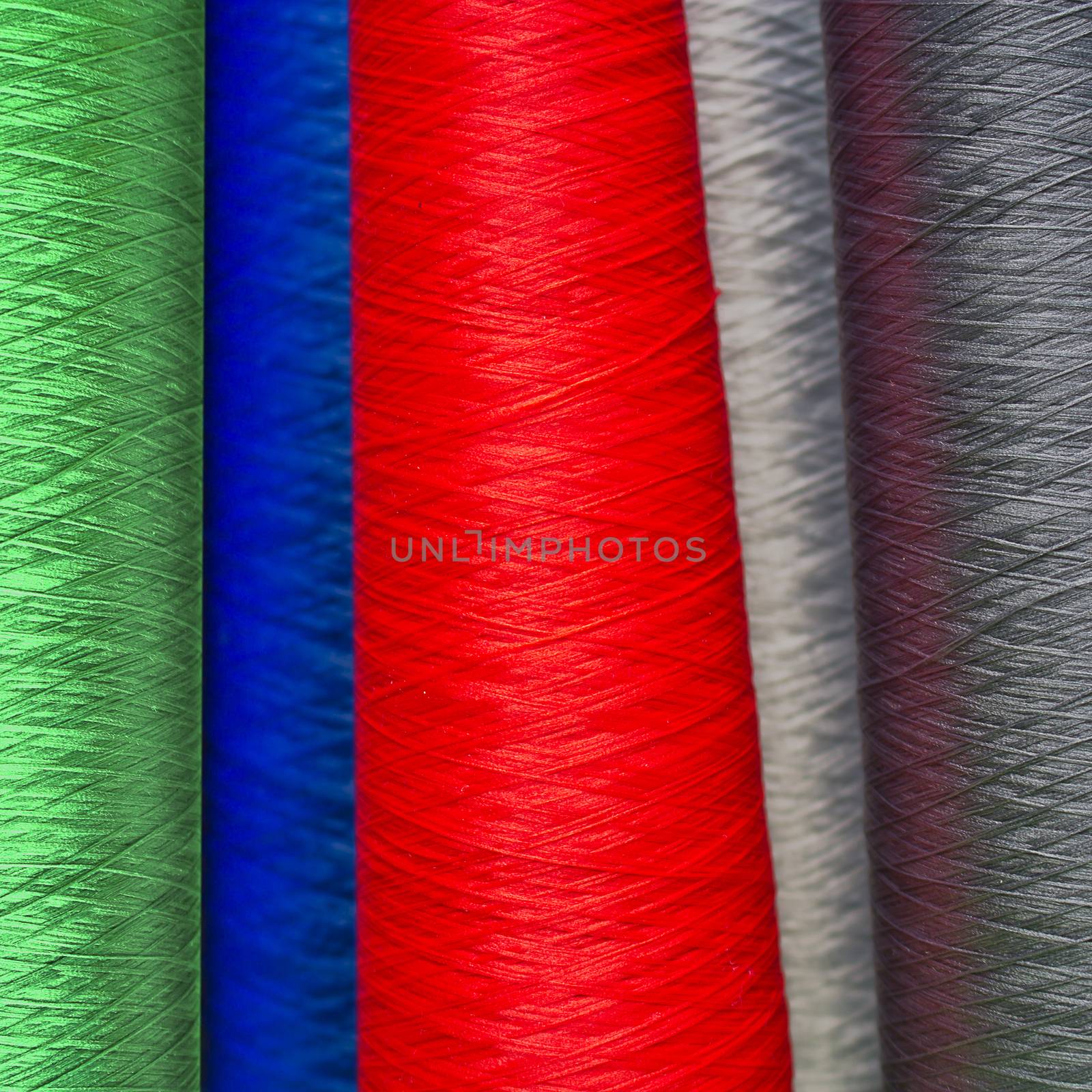 Colorful spool of thread