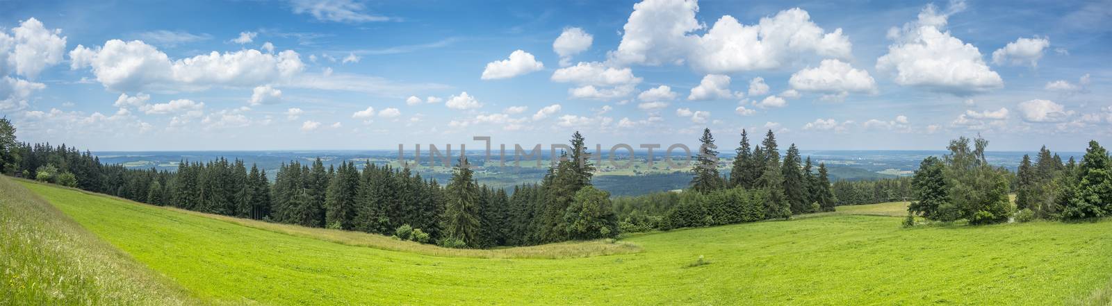 Panoramic view from the Hoher Peissenberg in Bavaria Germany