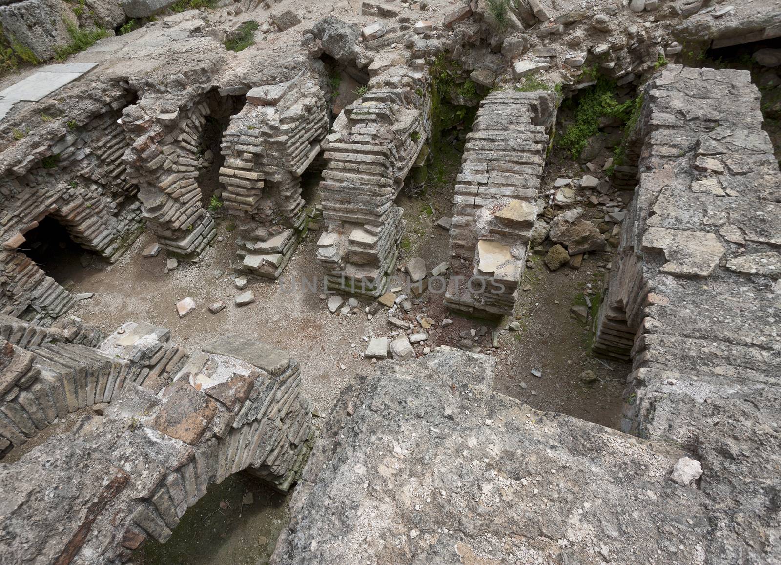 Remains of Complex of Roman Baths at Perga in Turkey