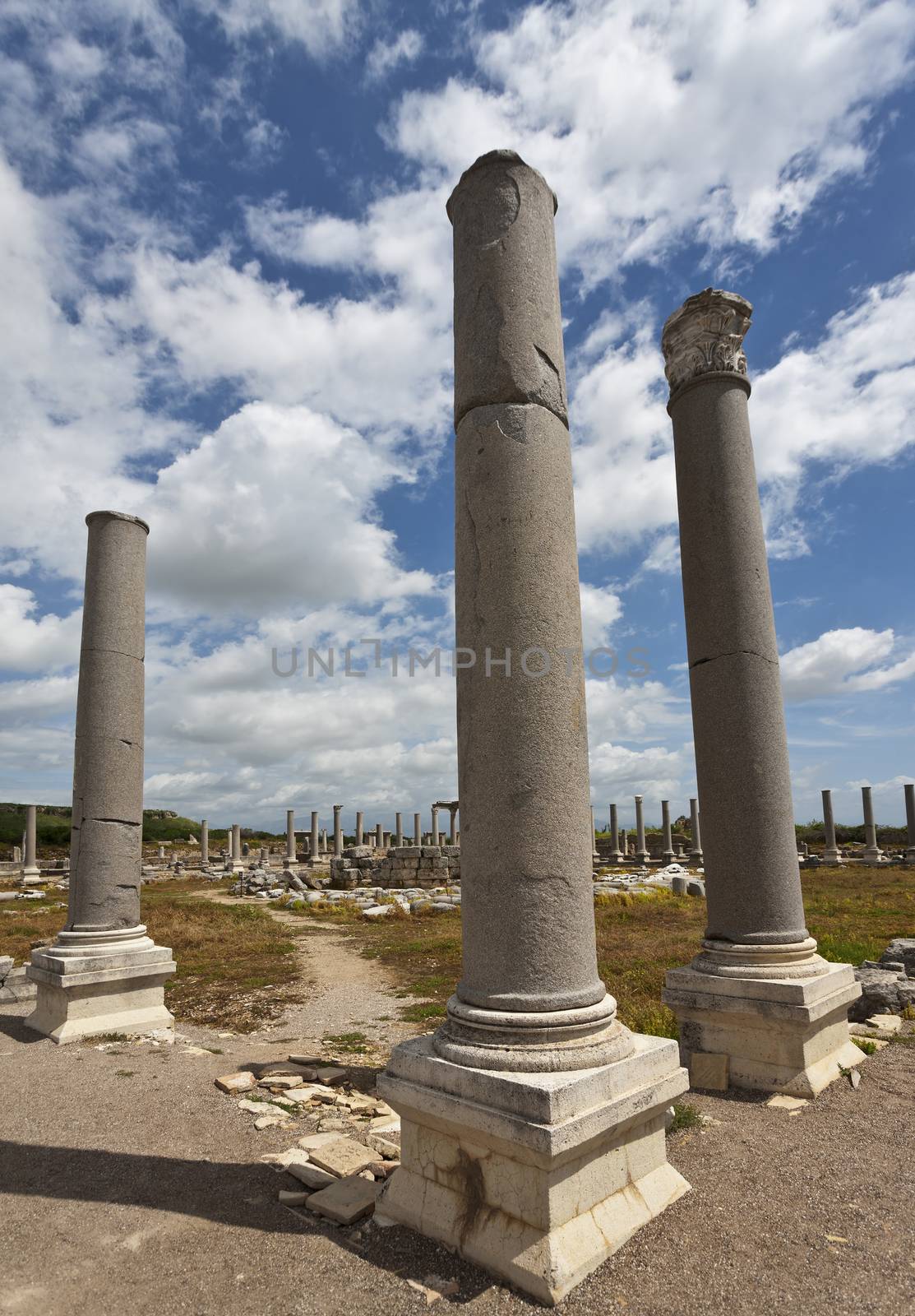 Columns at Perga in Turkey by Creatista