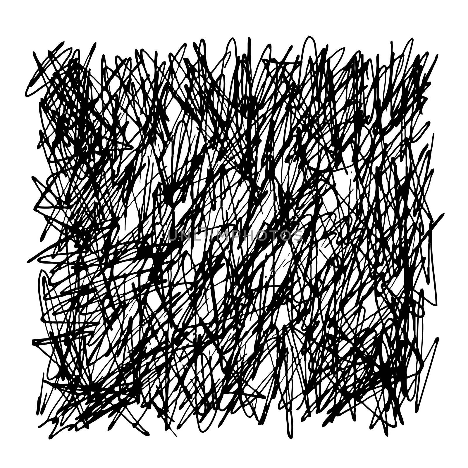 Hand drawing of square doodle by pencil . use for background .