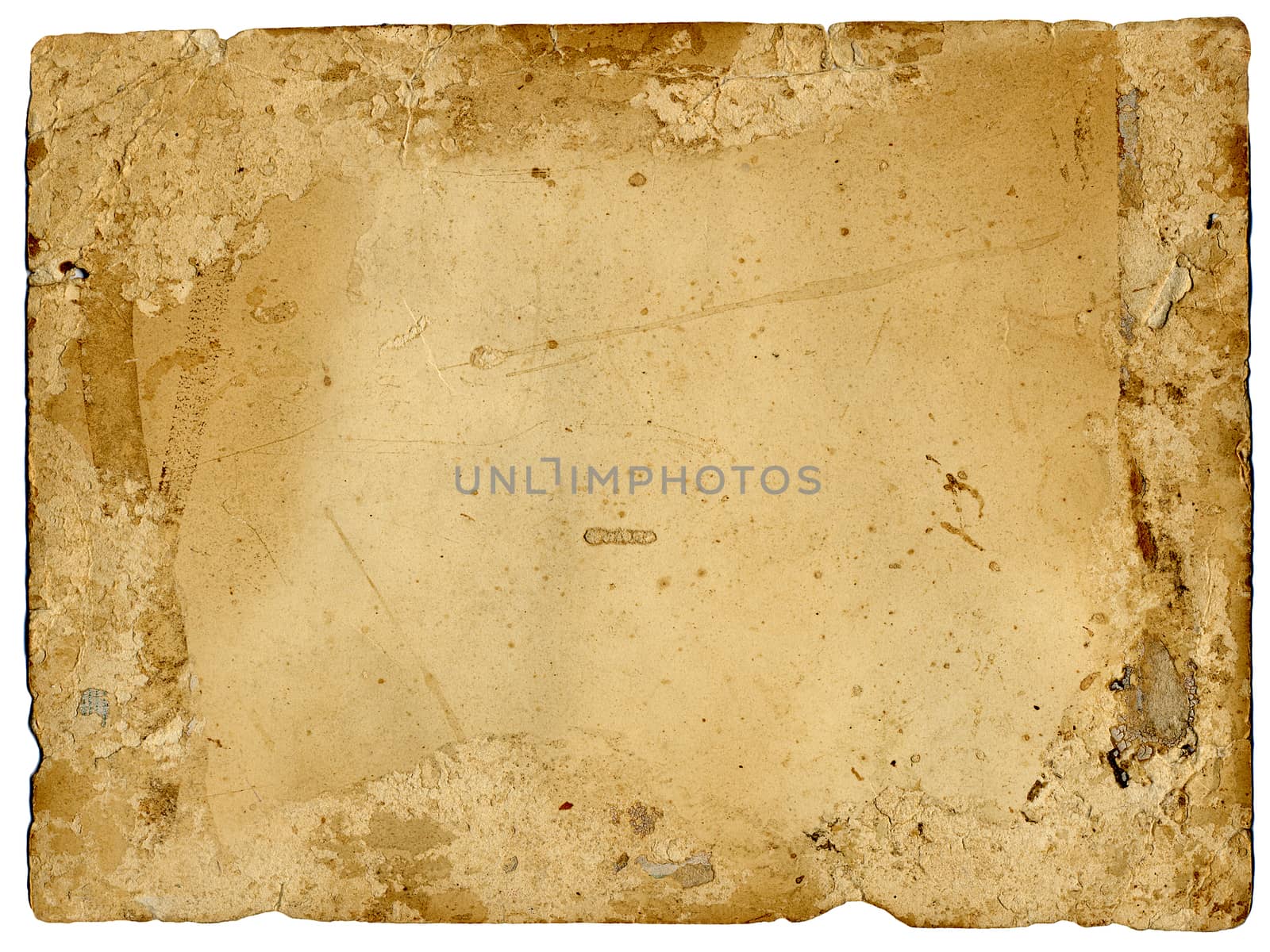 old paper sheet isolated on white