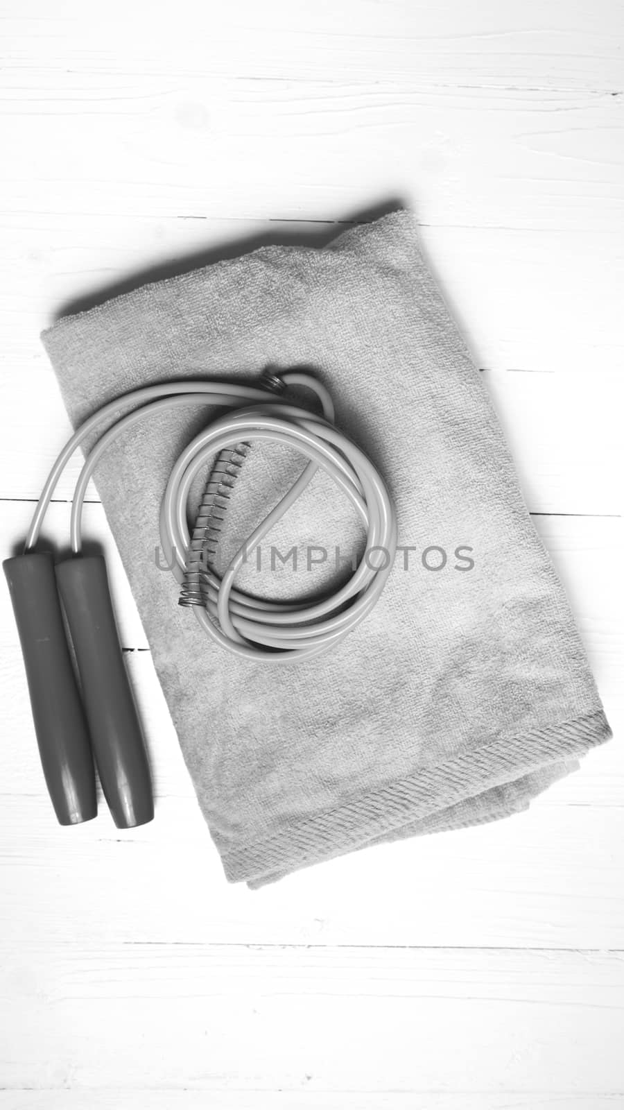 fitness equipment:towel,jumping rope black and white color style by ammza12