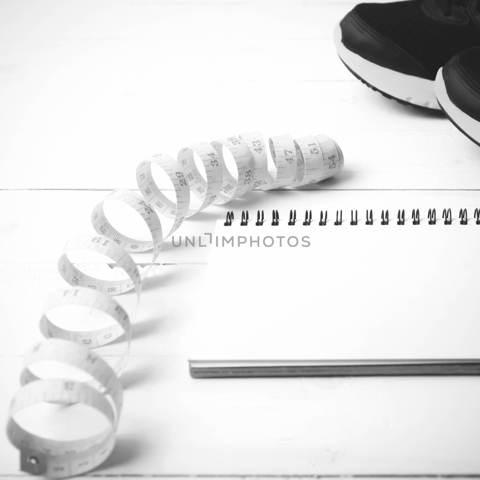 running shoes with notebook and measuring tape black and white t by ammza12