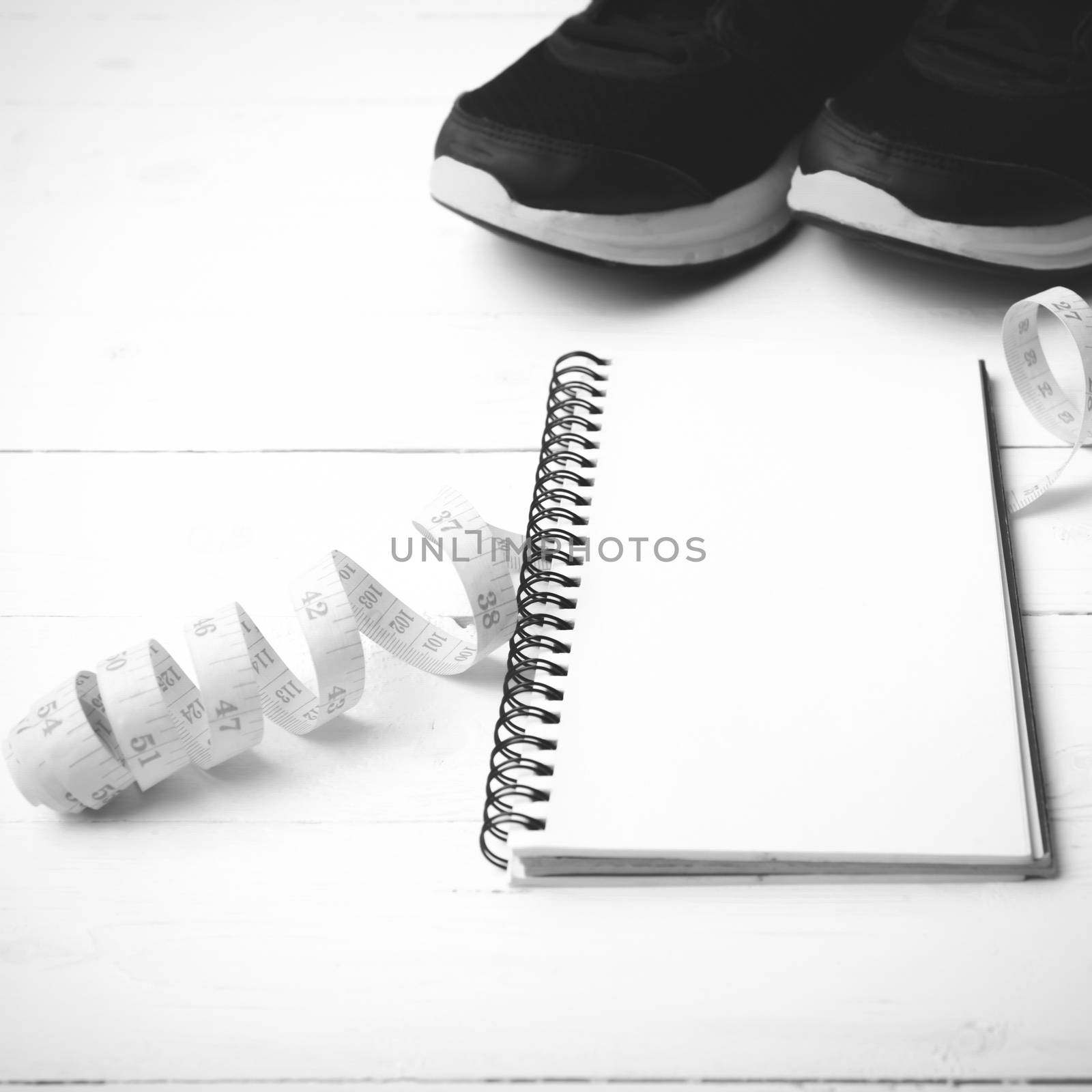 running shoes with notebook and measuring tape black and white t by ammza12