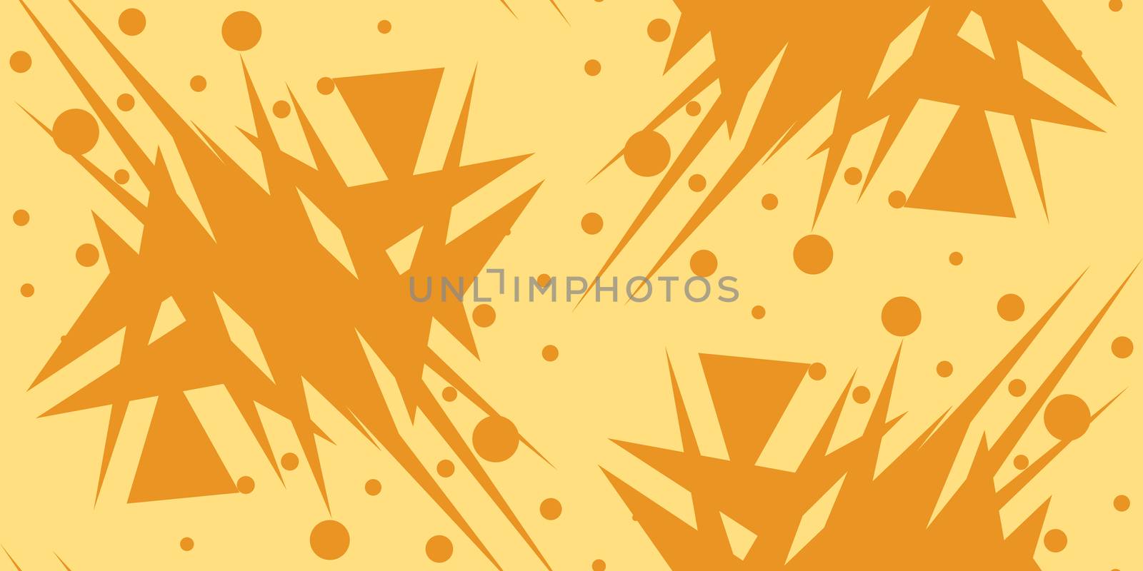 Seamless background pattern of yellow shattered triangles