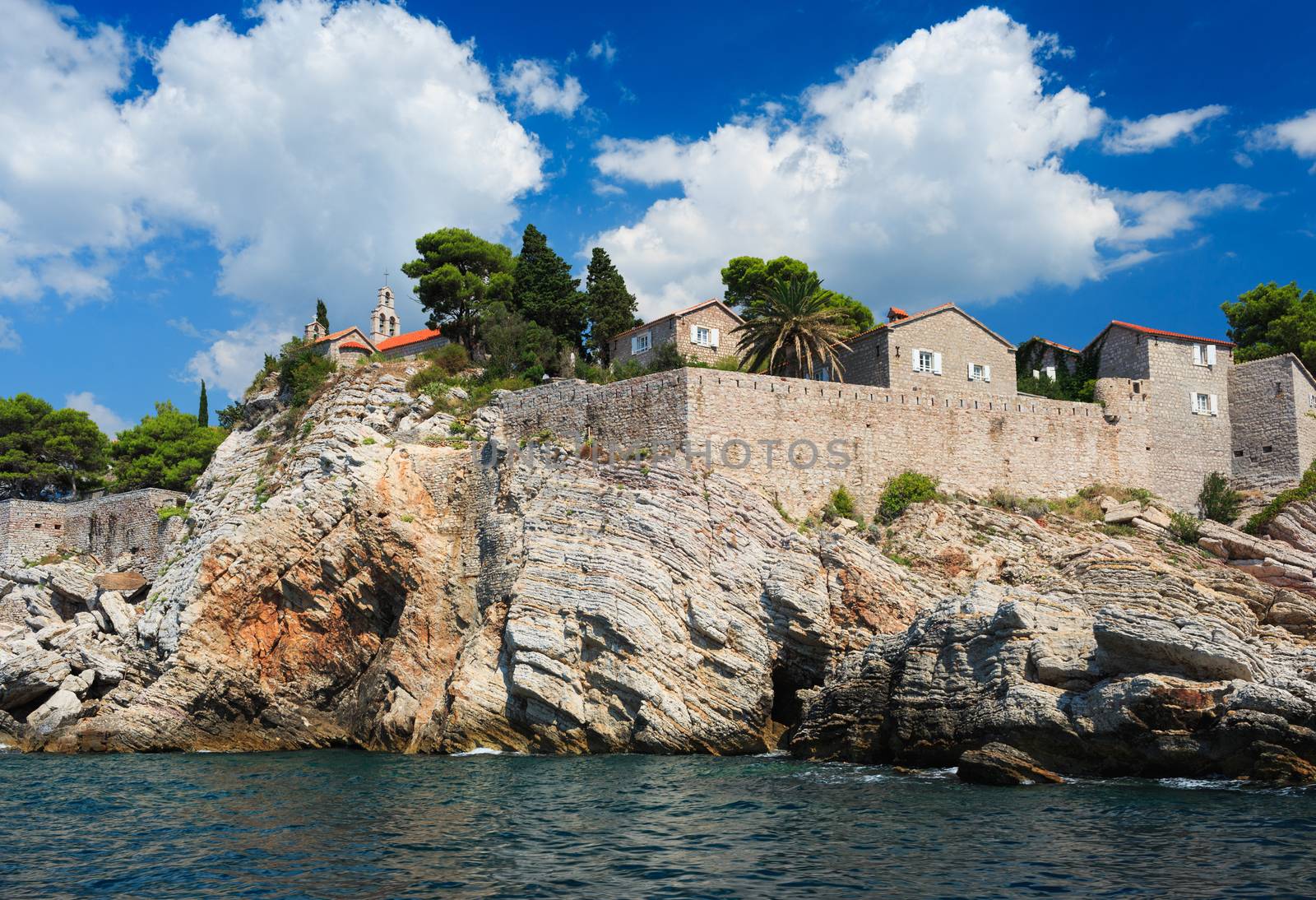 Island of Sveti Stefan, Montenegro, Balkans, Adriatic sea, Europe