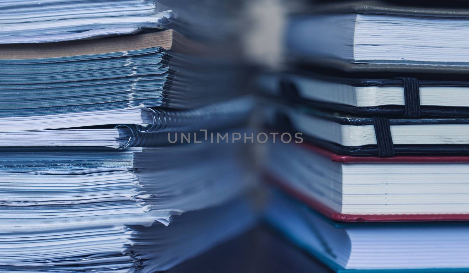 Accounting and taxes. Large pile of magazine and books by vlad_star