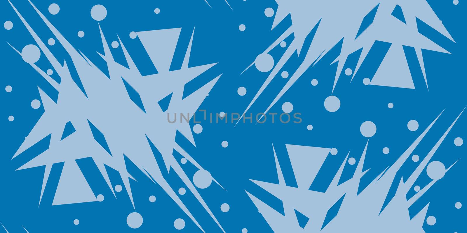 Abstract seamless background pattern of blue shattered triangles