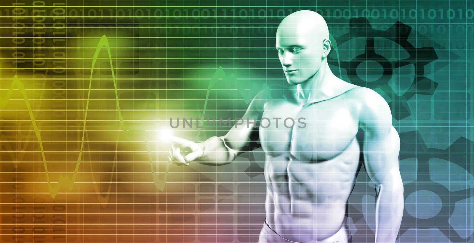 Technology Theme or Themed Background with Binary Data