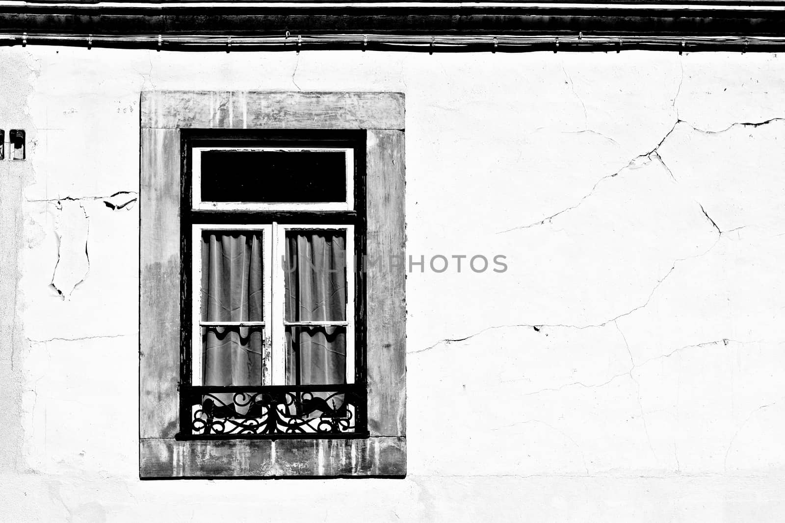 Window of the Old Portugal House, Retro Image Filtered Style