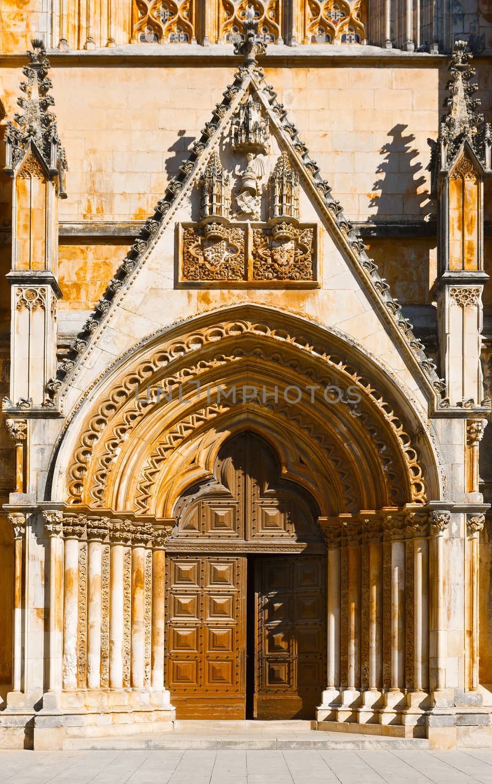 Detail of Portal of the Church in the Portugal City of Batalha