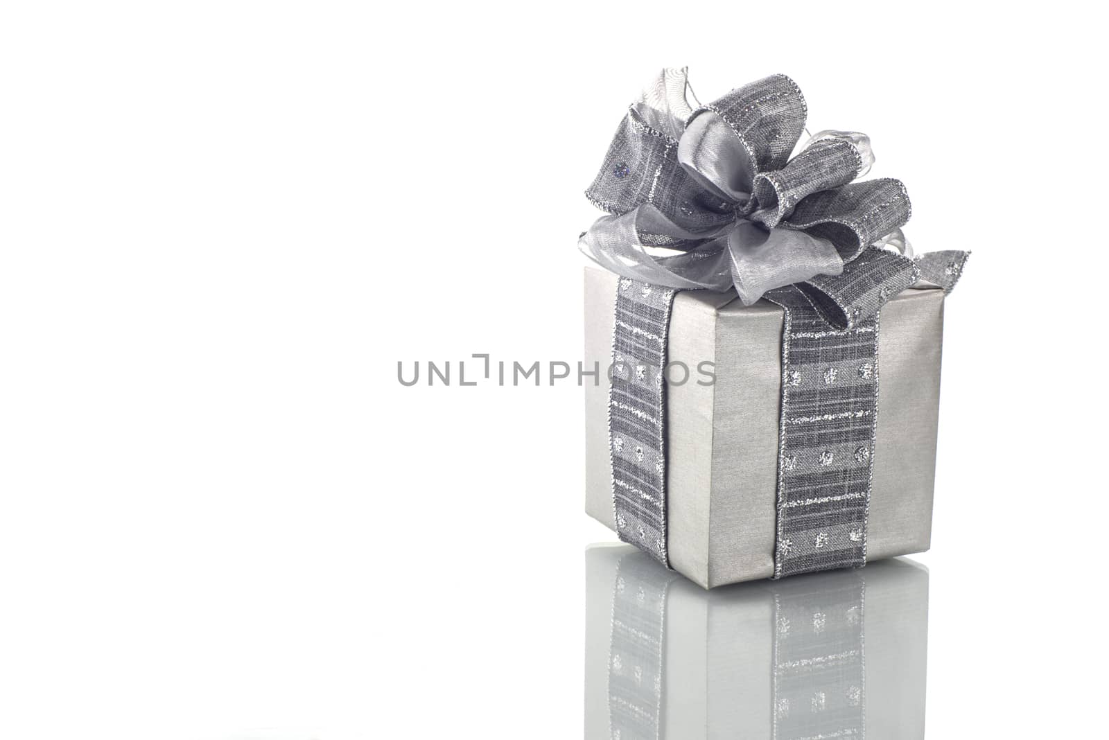 Glamour gift box isolated over white  background