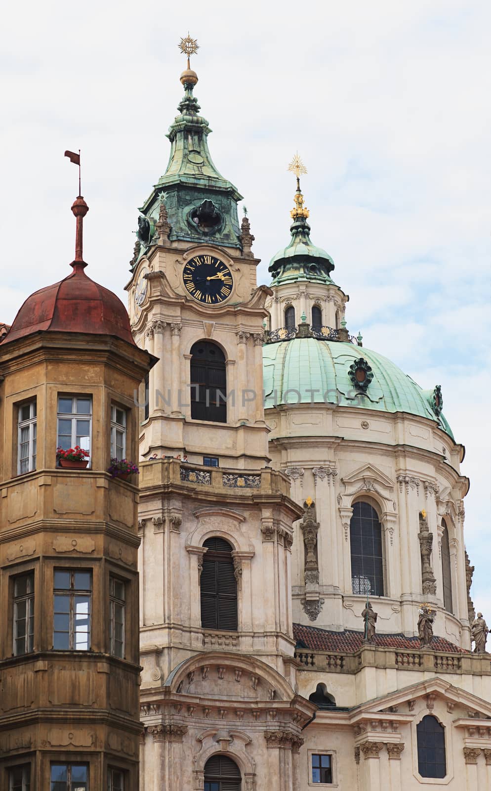 Colourful roofs of old biulding in Europe