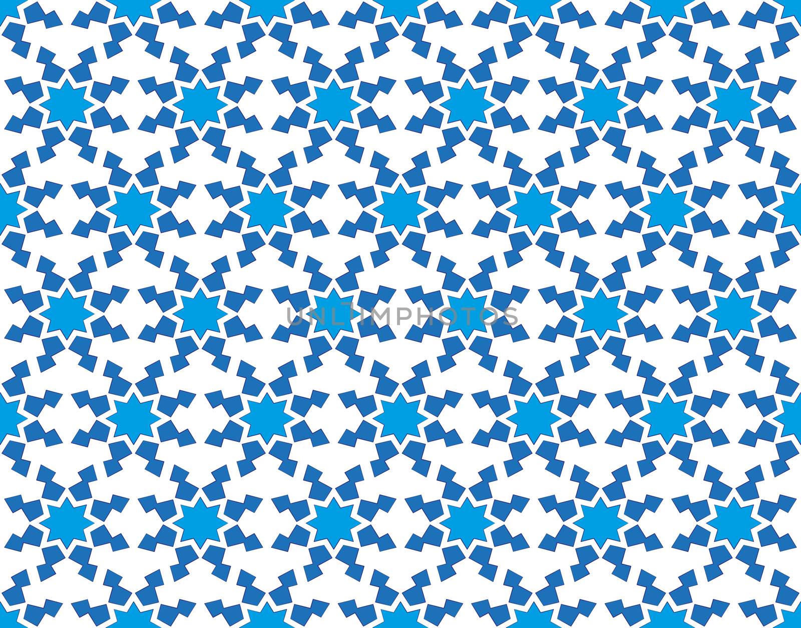 abstract background or winter pattern with stylized blue snowflakes