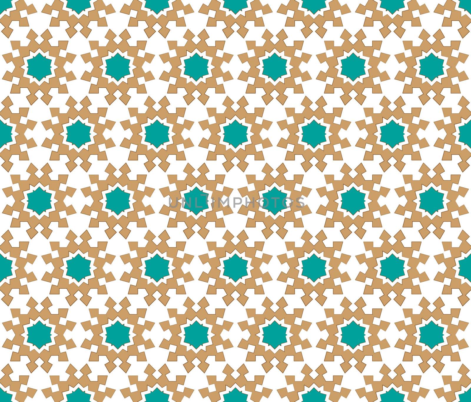 Christmas background or star pattern on cloth or paper brown green colors