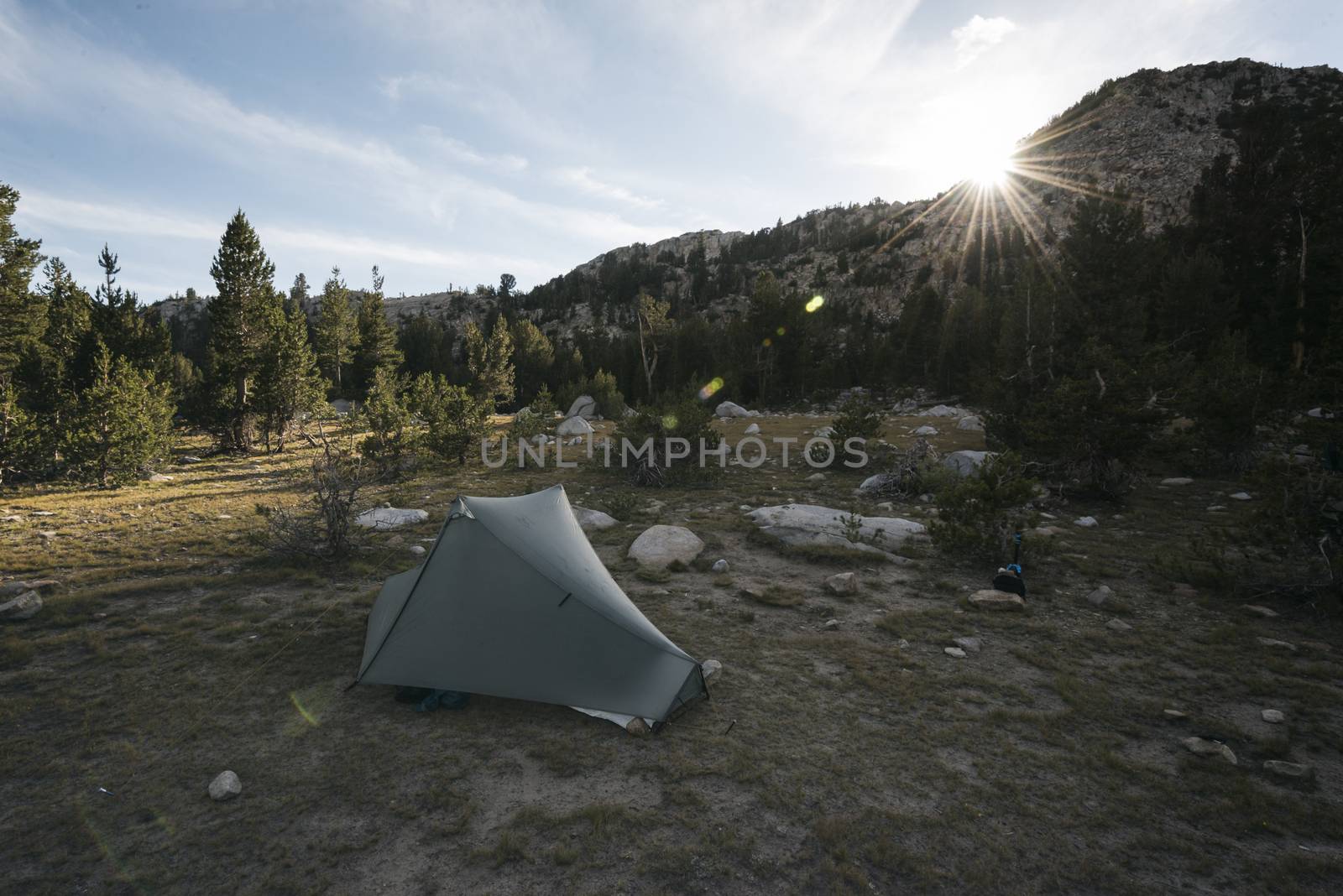 Camping in the Sierra Nevada Mountains  by patricklienin