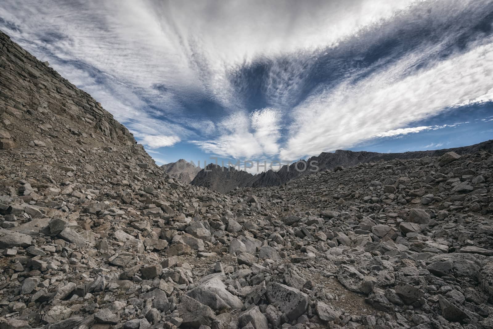 Mountain landscape in the Sierra Nevada mountains, California