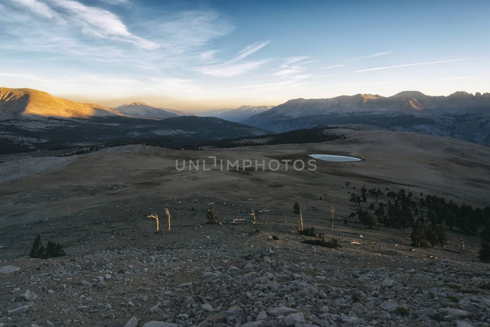 Mountain landscape in the Sierra Nevada mountains, California