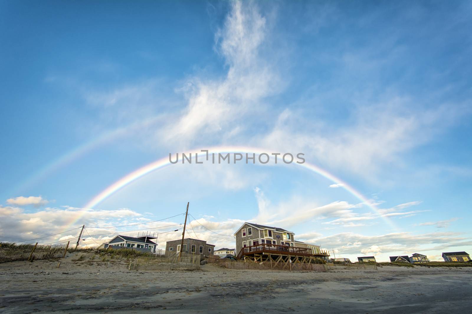 Photograph shows a coastal landscape in Rhode Island