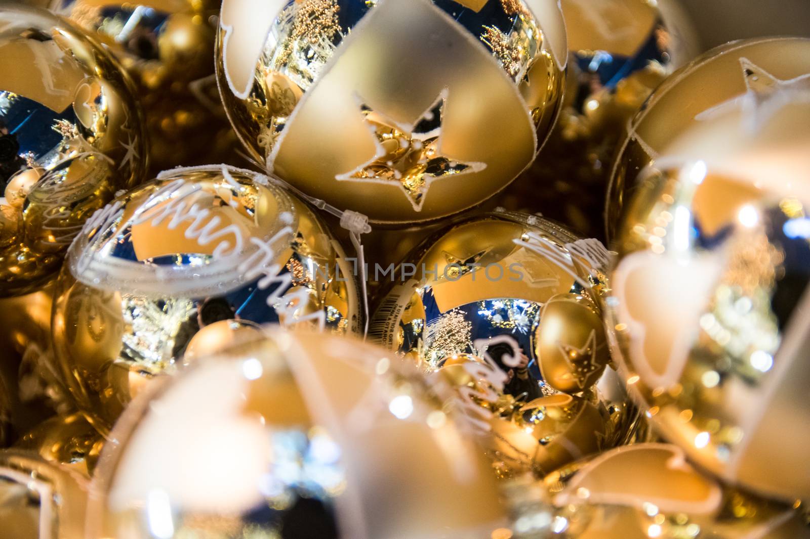 Golden balls for christmas tree. by Isaac74