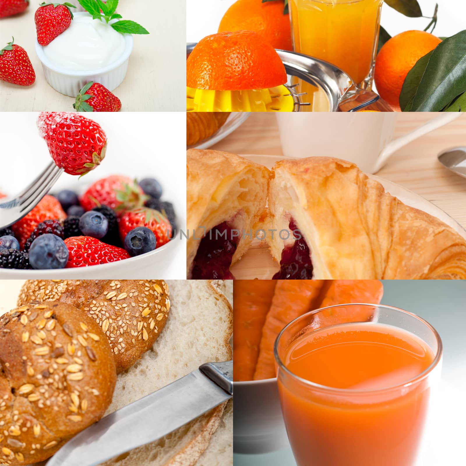 ealthy vegetarian breakfast collage by keko64