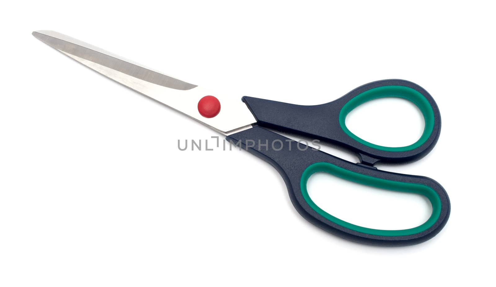 scissors cutting on white background by DNKSTUDIO