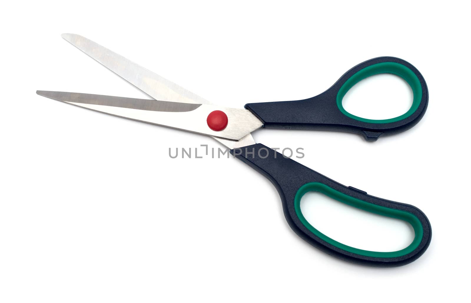 scissors cutting on white background by DNKSTUDIO