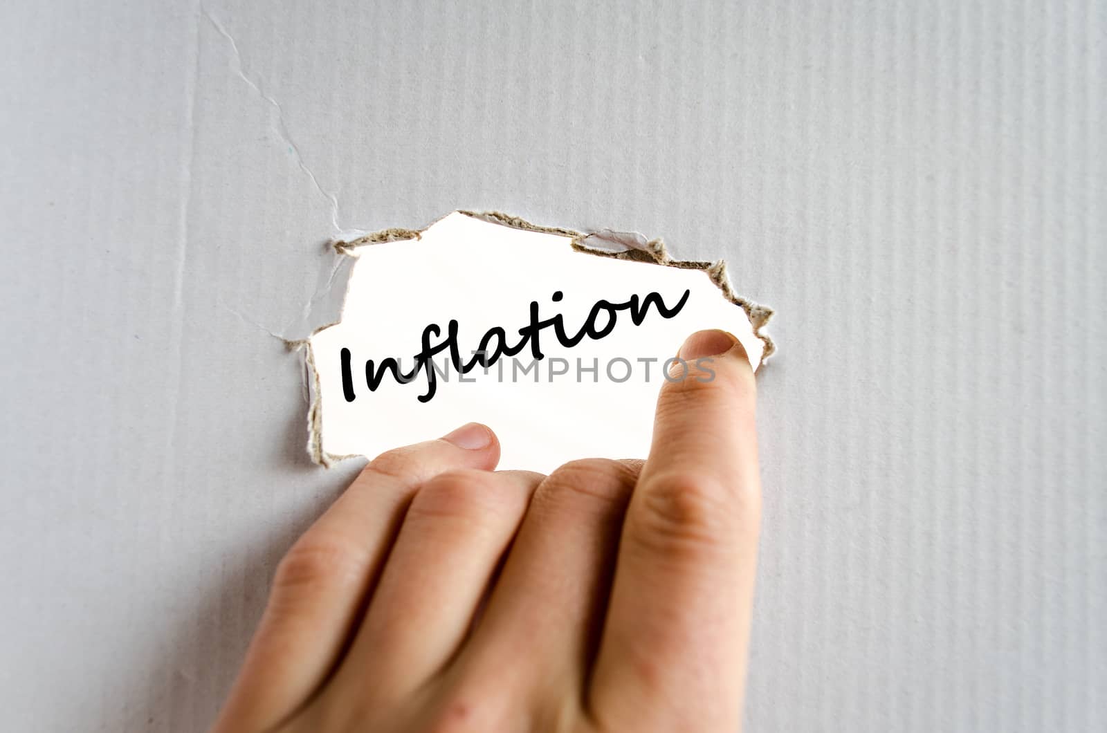 Inflation text concept isolated over white background