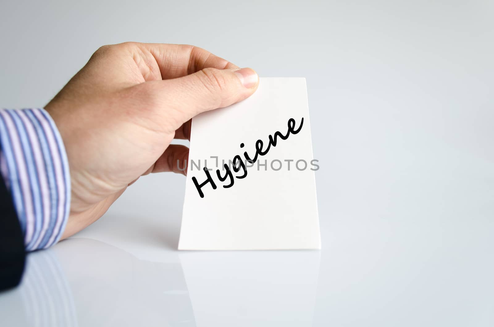 Hygiene text concept isolated over white background