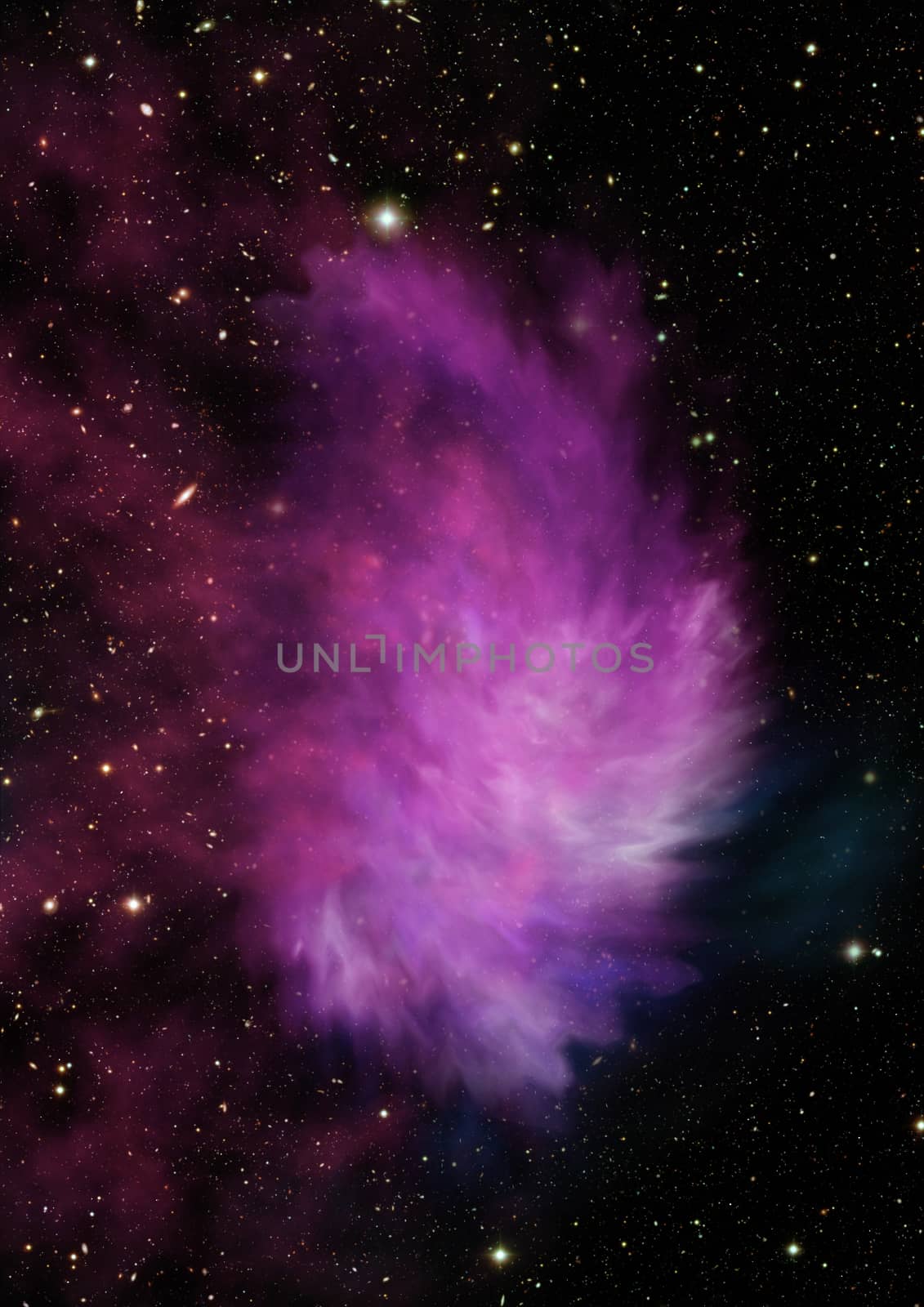 Far being shone nebula and star field against space. "Elements of this image furnished by NASA".