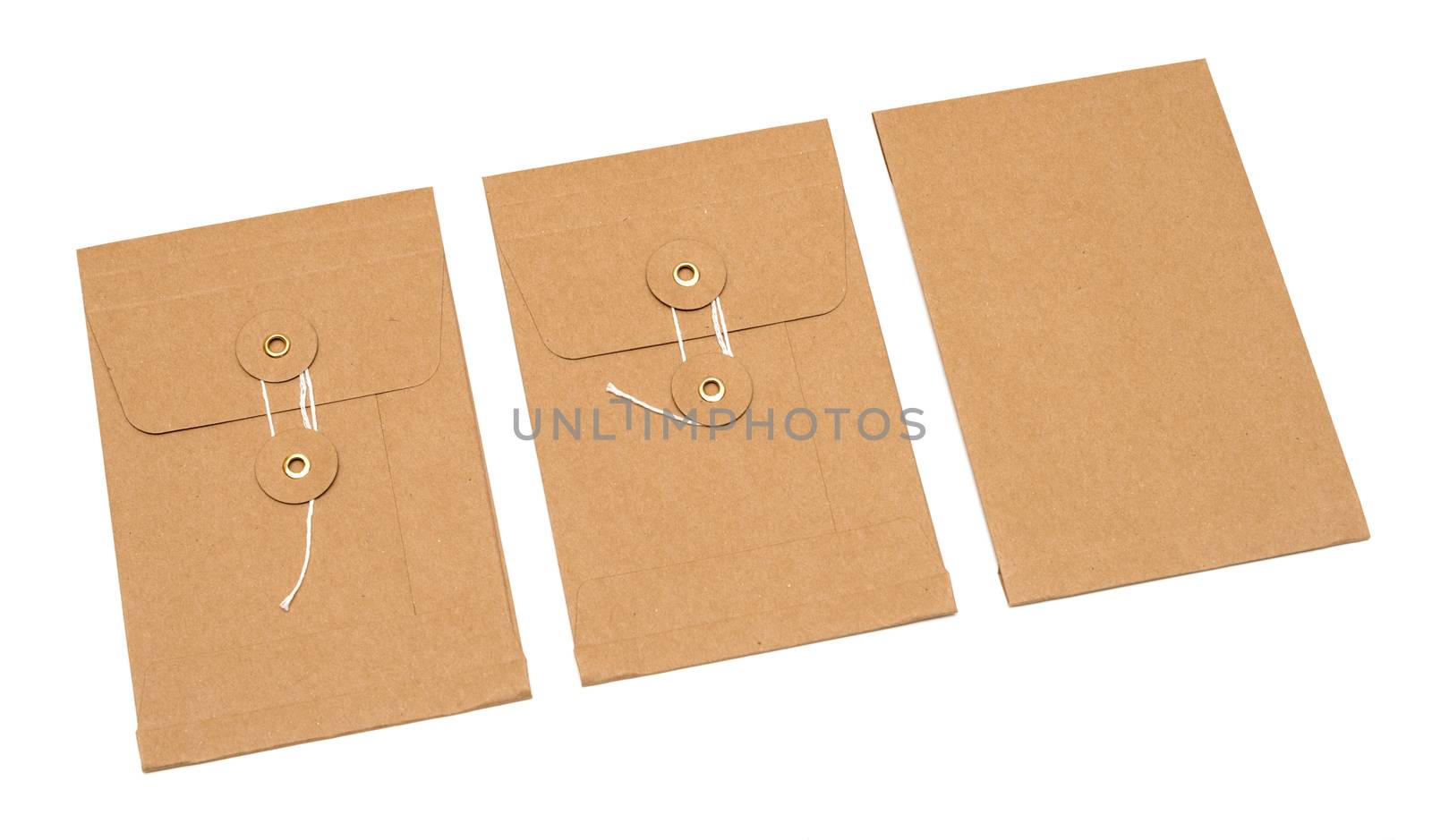 brown envelope isolated on the white background