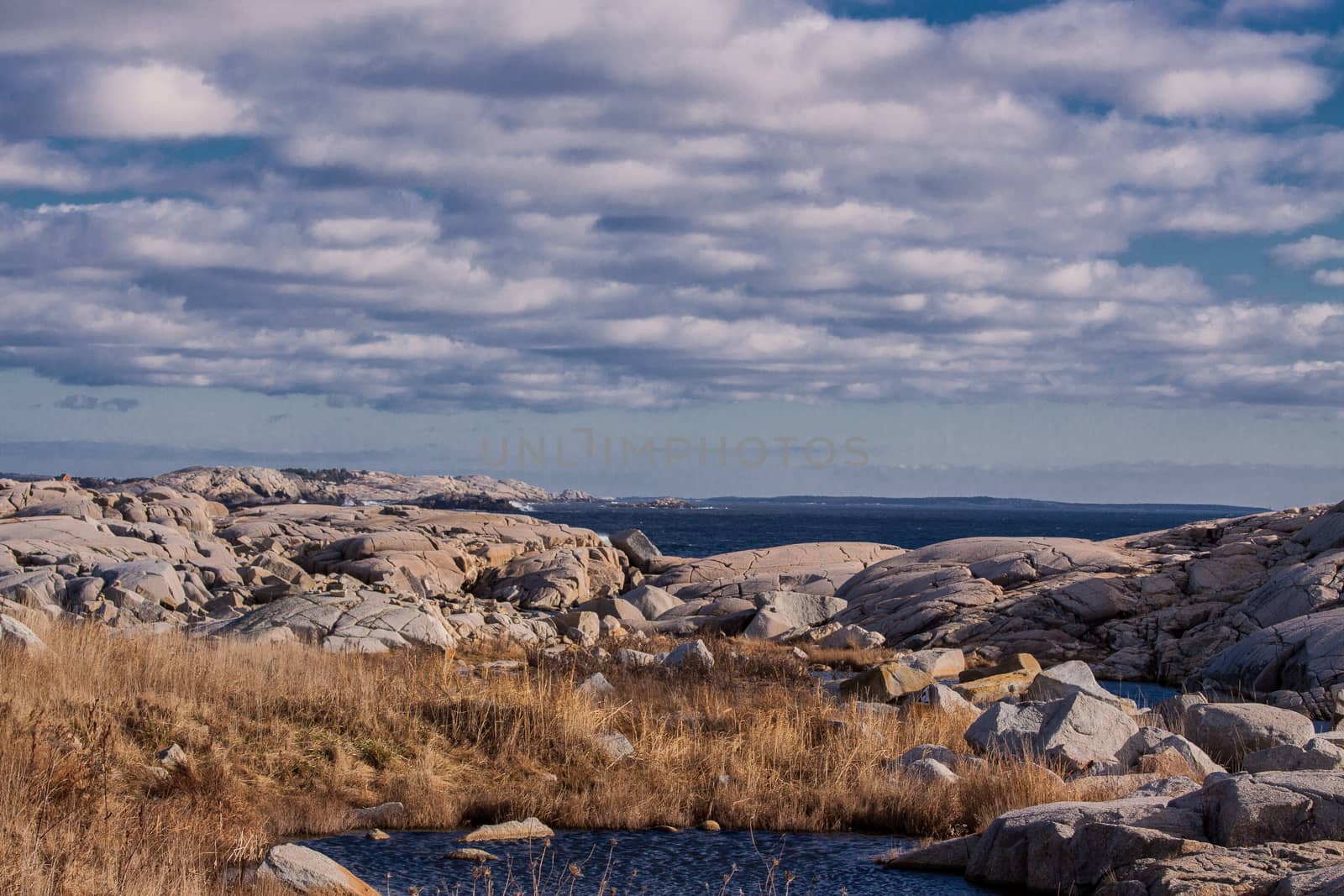 Nova Scotia coastal scenery in the Peggys Cove area by Ralli